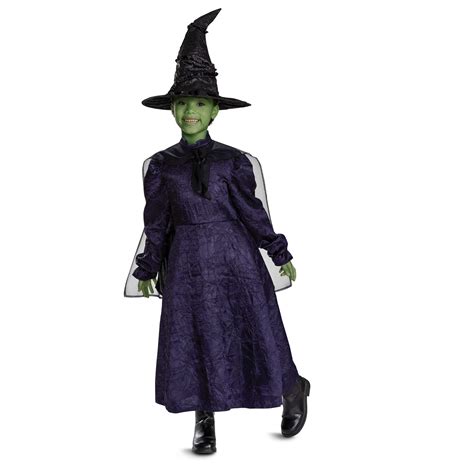 Wicked Elphaba Dress Adaptive Halloween Costume with Hat, Black, Child ...