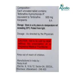 Terbinaforce 500 Tablet | Uses, Side Effects, Price | Apollo Pharmacy