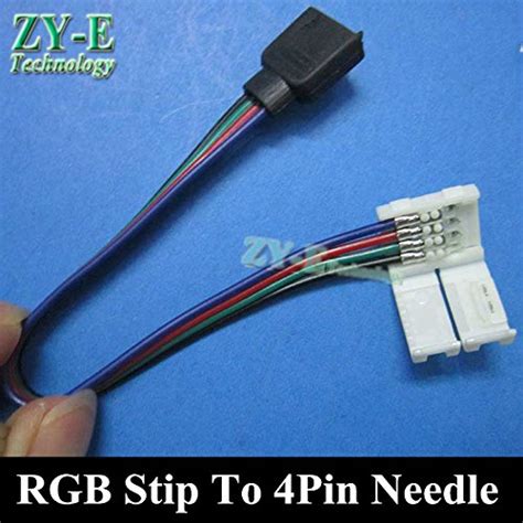 Shomy 10pcs/lot LED RGB connector 4pin strip to Female needle connector ...