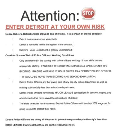 Attention: Enter Detroit at your own risk, police warn - mlive.com