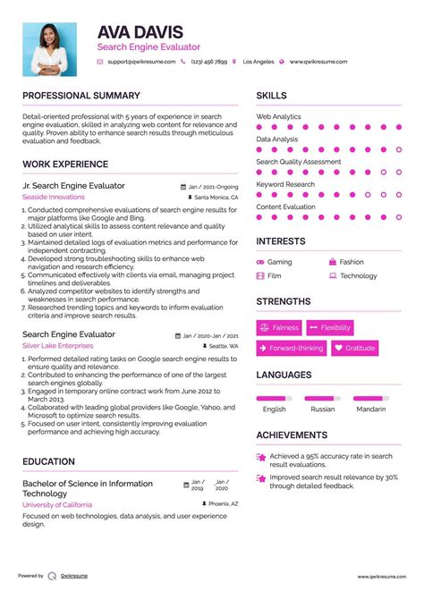 10+ Search Engine Evaluator Resume Samples & Templates for 2025