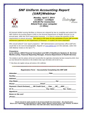 Fillable Online azhca SNF Uniform Accounting Report UARWebinar ...