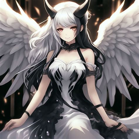 Anime Meisje Half Demon Half Engel