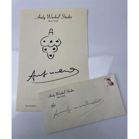 Lot - Andy Warhol Signed Envelope & Letter, Attribution