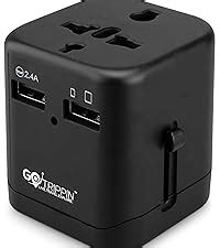 GoTrippin Premium Universal Travel Adapter with 5 Year Warranty, Dual ...