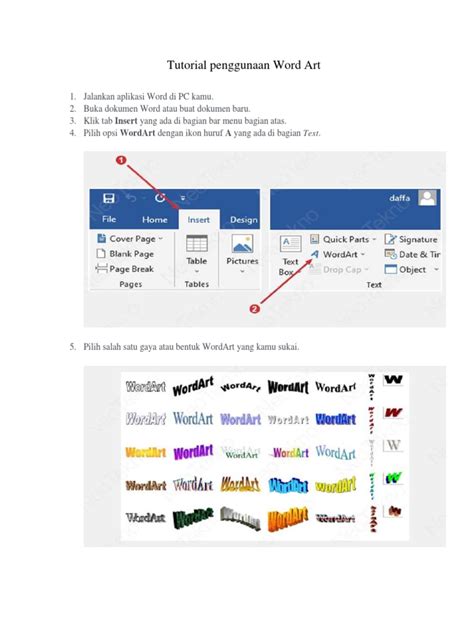 Image result for Tutorial Word Art 2016