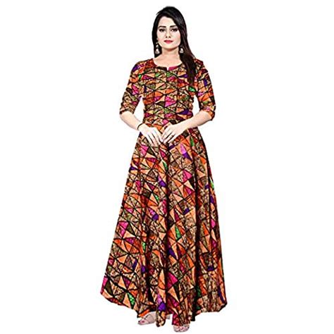 Buy NEW KANISHKA BOUTIQUE Women's Rayon Fit and Flare Cotton Fabric ...