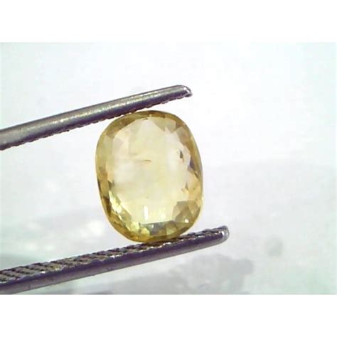 3.60 Ct Unheated Untreated Natural Ceylon Yellow Sapphire Pukhraj