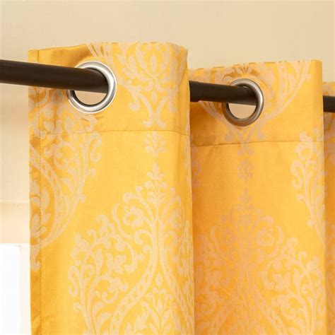 Buy Griffin Nomad Yellow Textured Blackout Door Curtain - 120x270cm ...