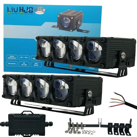 LIU HJG Yellow/White 4 Lens 300 Watt Blaze Waymaker Pro Fog Light With