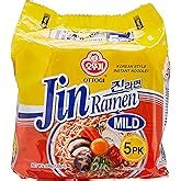 Ottogi Jin Ramen Korean Style Instant Noodles Spicy Flavor 120g, Pack ...
