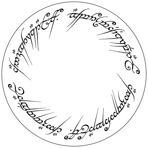 The Ring Lord Of The Rings Inscription