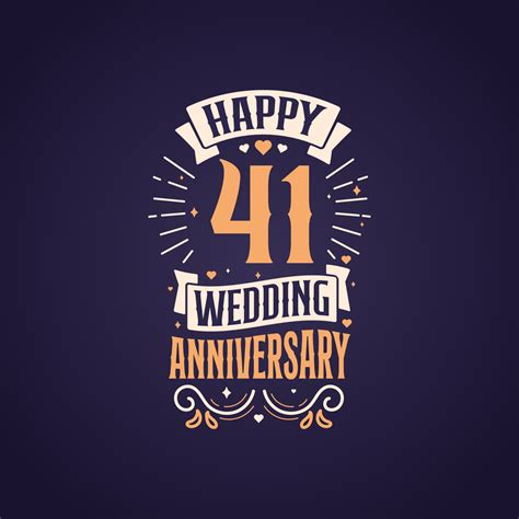 41st Wedding Anniversary Cards