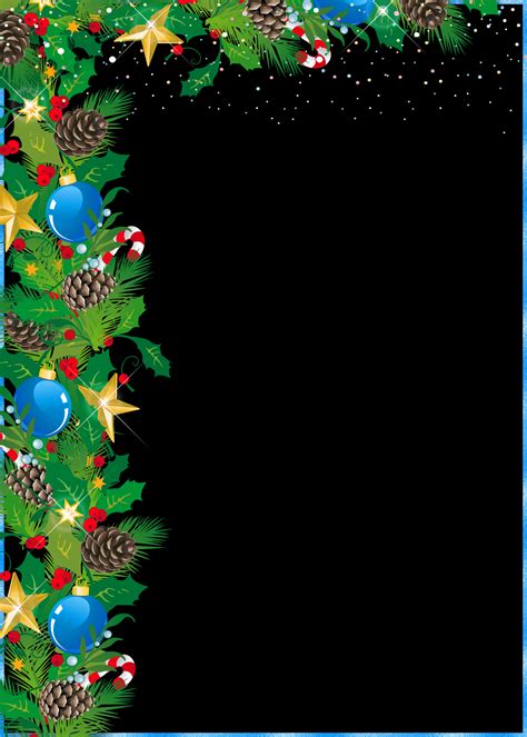 Landscape Printable Christmas Border