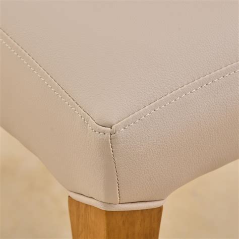 Buy Prince Set of 2 Faux Leather Dining Chairs - Off-White from Home ...