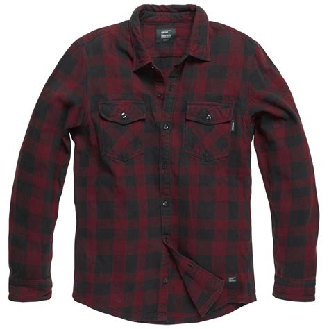 Vintage Industries Globe Flannel Shirt - Red - Flannel Shirts Men ...