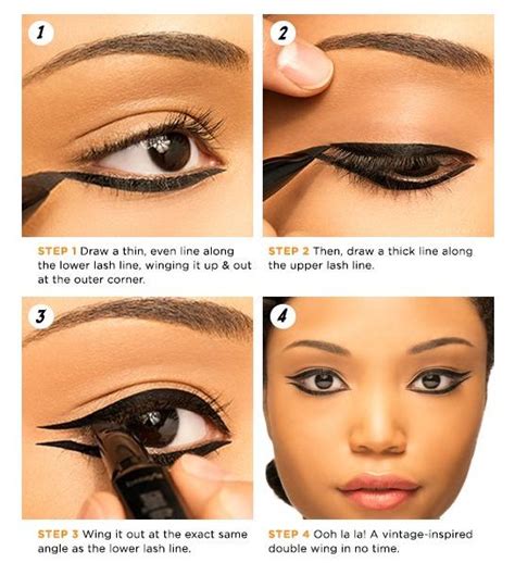 Rezultat imagine pentru Double Winged Eyeliner Tutorial