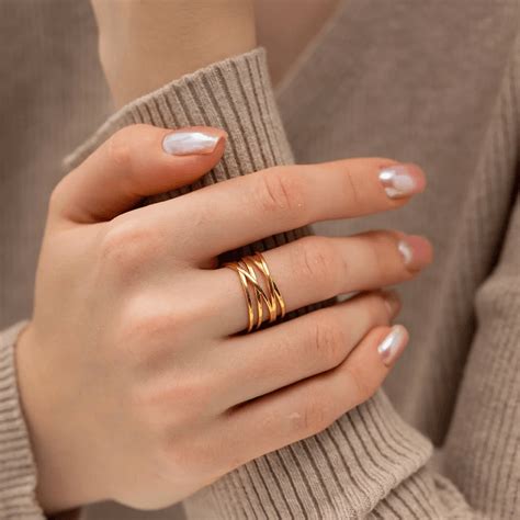 Aditi Layered Resizable Ring – Dimplery