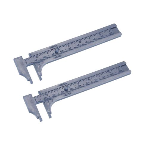 uxcell Vernier Caliper 10cm 4 Inch Metric Mini Double Scale Plastic ...