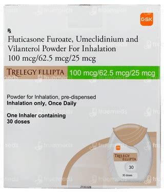 Trelegy Ellipta 10062525 Mcg Powder For Inhalation 1 - Uses, Side ...