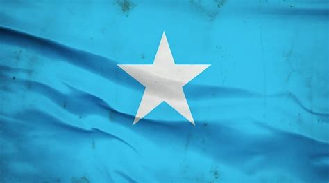 Flag is isolatedclose up of a somali flag waving in the wind generative ...