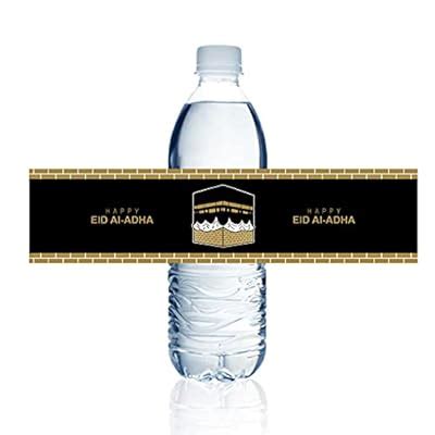 Buy SWYOUN 42PCS Happy Eid Al Adha Water Bottle Sticker Labels Islamic ...