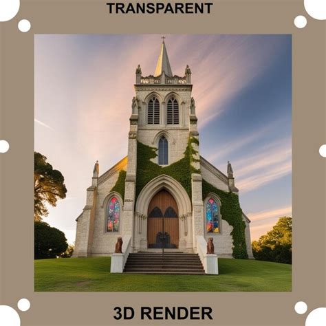 Church transparent background | Premium AI-generated PSD