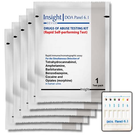 Buy Insight Doa 6 Panel Urine Drug Test Kit - Combo Pack of 5 Cassettes ...