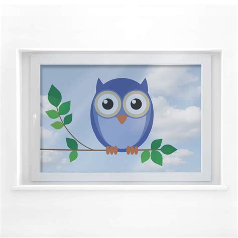 Window sticker owl einstein | wall-art.com