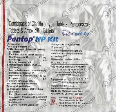 Pantop HP Kit Tablet Combikit: Uses, Side-effects, Price, Dosage & More ...