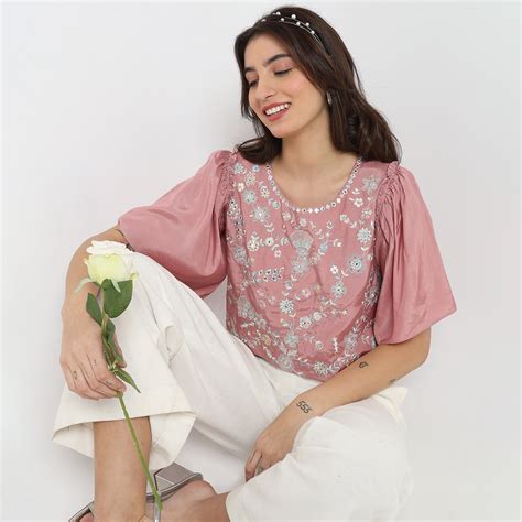 Boxy Fit Embellished Top – Style Union