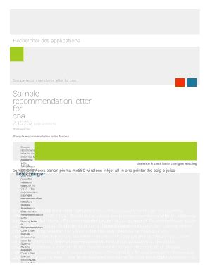 Fillable Online Sample recommendation letter for cna Fax Email Print ...
