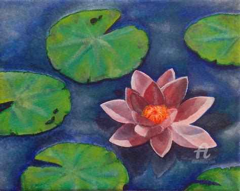 Lily Pad Flower Painting