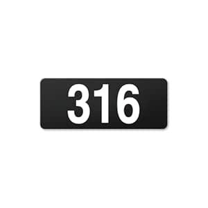 Modern Hotel Room Number Plates - 316|Black Acrylic Board Fixed White ...
