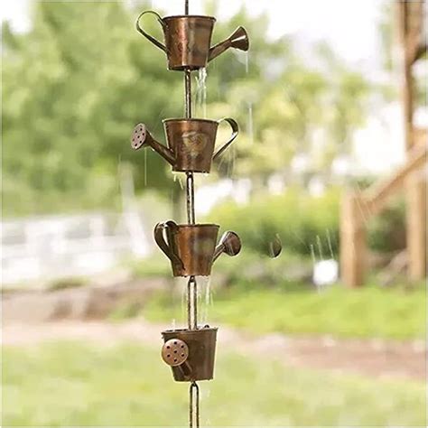 Hunploe 8 Ft Rain Chain Rain Catcher For Downspout Adapter | Desertcart ...