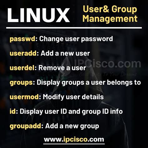 Image result for Linux User Management Commands