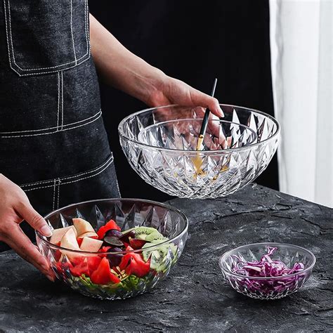 Buy Glass Bowl, Decorative Diamond Design Bowls For Kitchen & Home ...