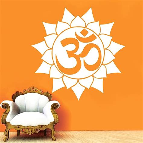 Buy Decor Villa om with Flower Wall Sticker & Decal (PVC Vinyl, Size ...