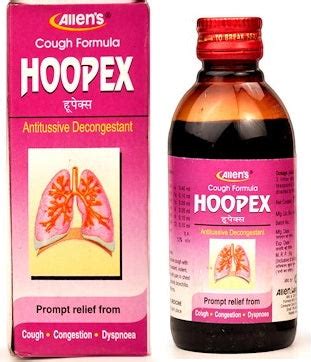 Allens Homeopathy Hoopex Syrup - Antitussive, decongestant for cough ...