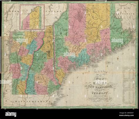 Map of Maine, New Hampshire, and Vermont : compiled from the latest ...