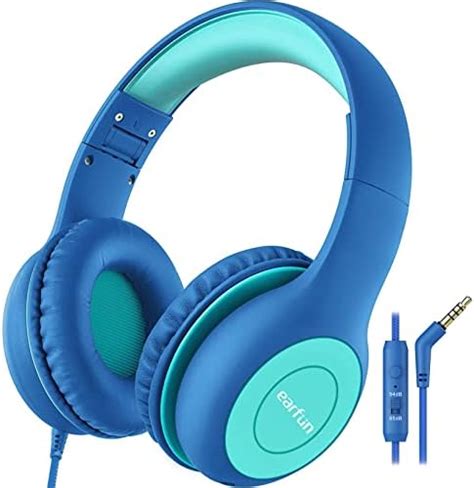 EarFun Kids Headphones with Mic for Boys and Girls, Over Ear HD Stereo ...