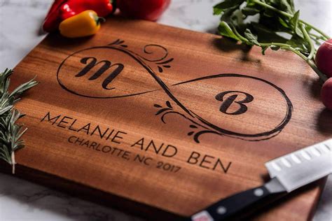 Monogrammed Gifts | Personalized Engraved Custom Wood Cutting Board