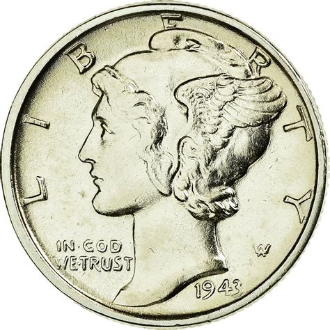 One Dime 1943 Mercury, Coin from United States - Online Coin Club