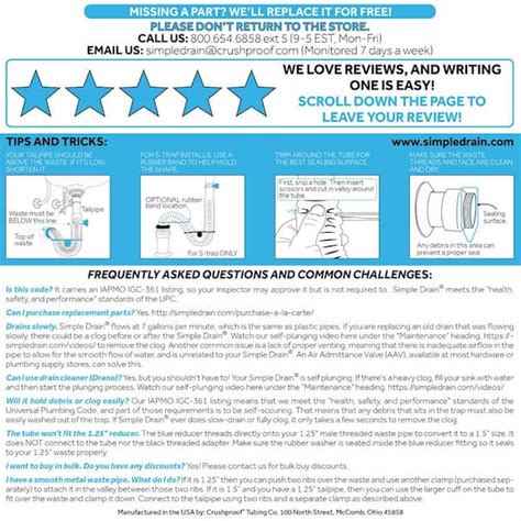 Buy 1.25 in. Rubber Threaded P-Trap Bathroom Single Sink Drain Kit ...