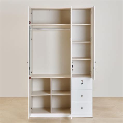 Buy Alps 3-Door Wardrobe with Drawer - White from Home Centre at just ...
