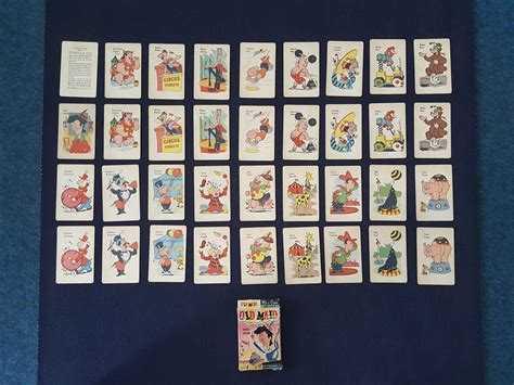 1950s Old Maid Playing Cards Circus Edition, Full Deck, by Ed-U-Cards ...