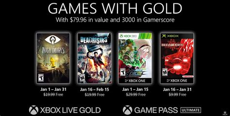 Xbox Games with Gold for January include Little Nightmares, Dead Rising ...