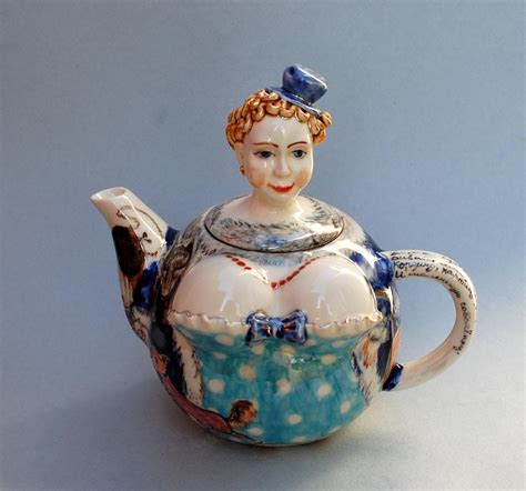 Porcelain teapot Ceramic woman figurine Unusual handmade | Etsy | Tea ...