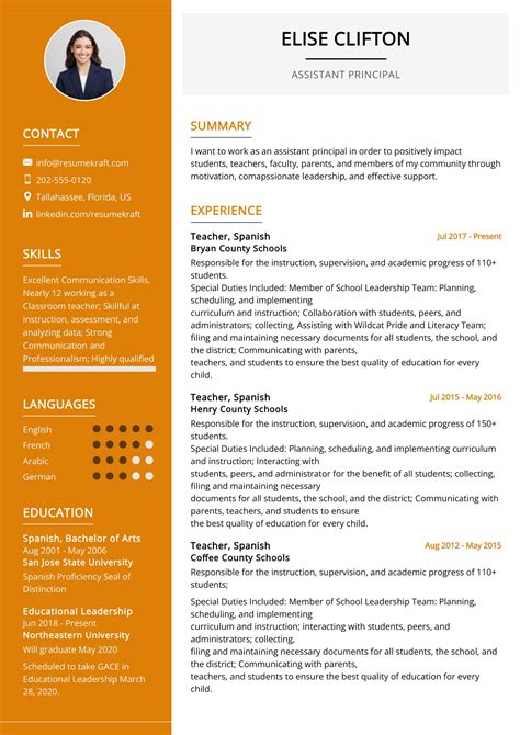 Assistant Principal Resume Sample in 2026 - ResumeKraft