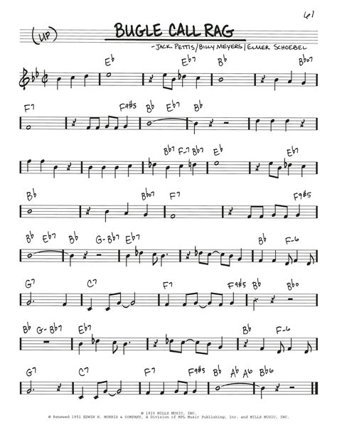 Download Bugle Call Rag - Jack Pettis | Real Book - Melody Sheet Music ...